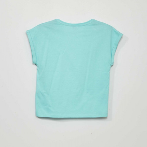 T-shirt manches courtes imprimé - Bleu