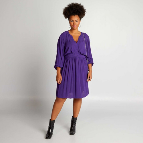 Robe en maille crêpe fluide - Violet