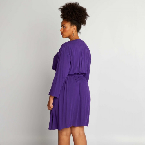 Robe en maille crêpe fluide - Violet