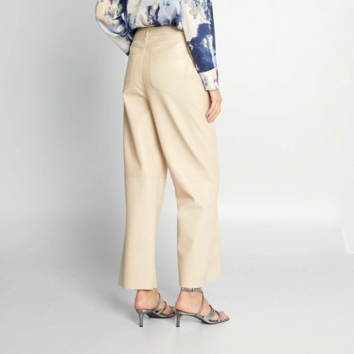 Pantalon en simili - Beige