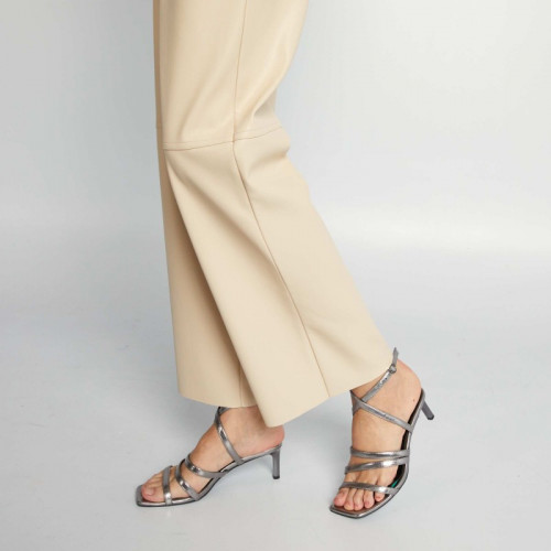 Pantalon en simili - Beige