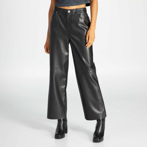 Pantalon en simili - Noir