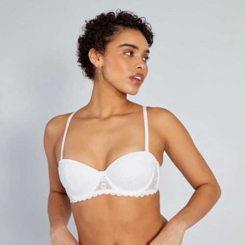 Soutien-gorge bandeau paddé - Blanc