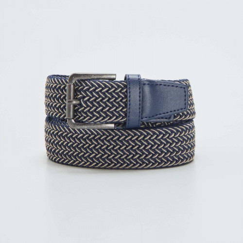 Ceinture tressée élastique - Bleu