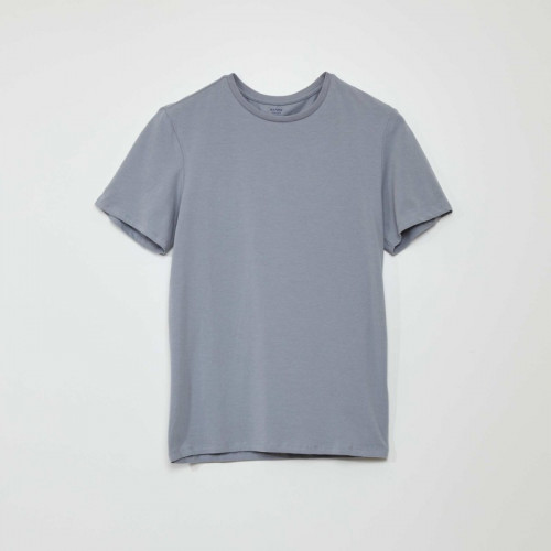 Tee-shirt uni - Muscle fit - Bleu