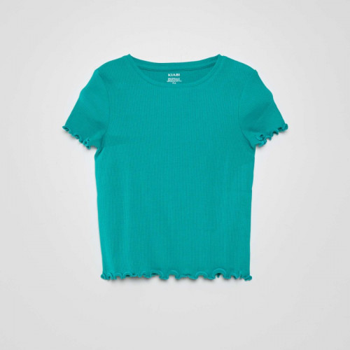 T-shirt côtelé - Vert