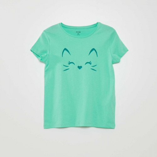 T-shirt imprimé manches courtes - Vert