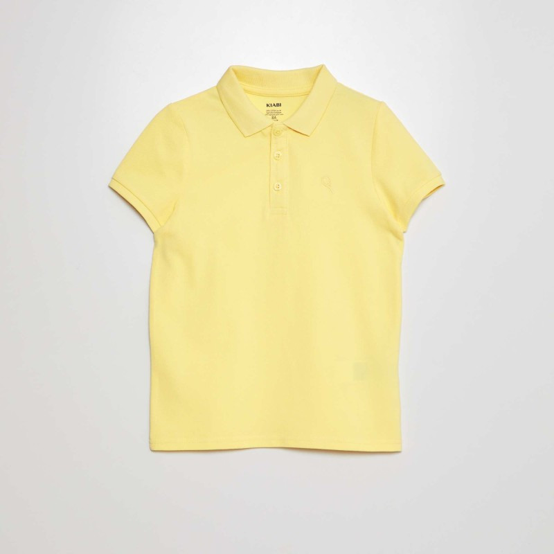 Polo en piqué de coton - Jaune