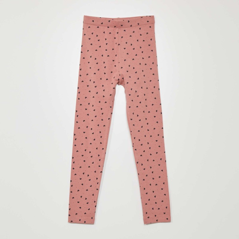 Legging long à motifs - Rose