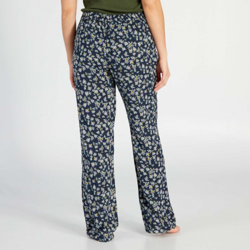 Pantalon de pyjama large imprimé - Bleu imprimé