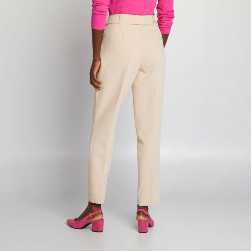 Pantalon carotte fluide - Beige