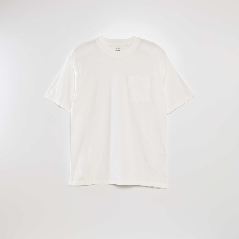 Tee-shirt uni coupe large - Blanc