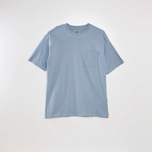 Tee-shirt uni coupe large - Bleu