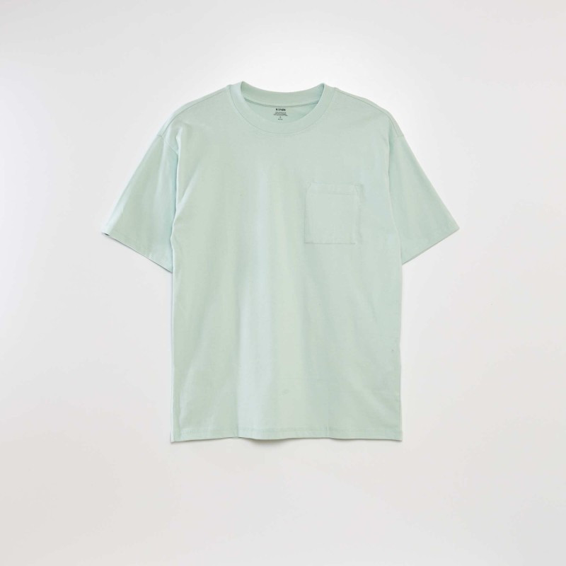 Tee-shirt uni coupe large - Bleu