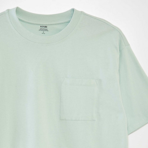 Tee-shirt uni coupe large - Bleu