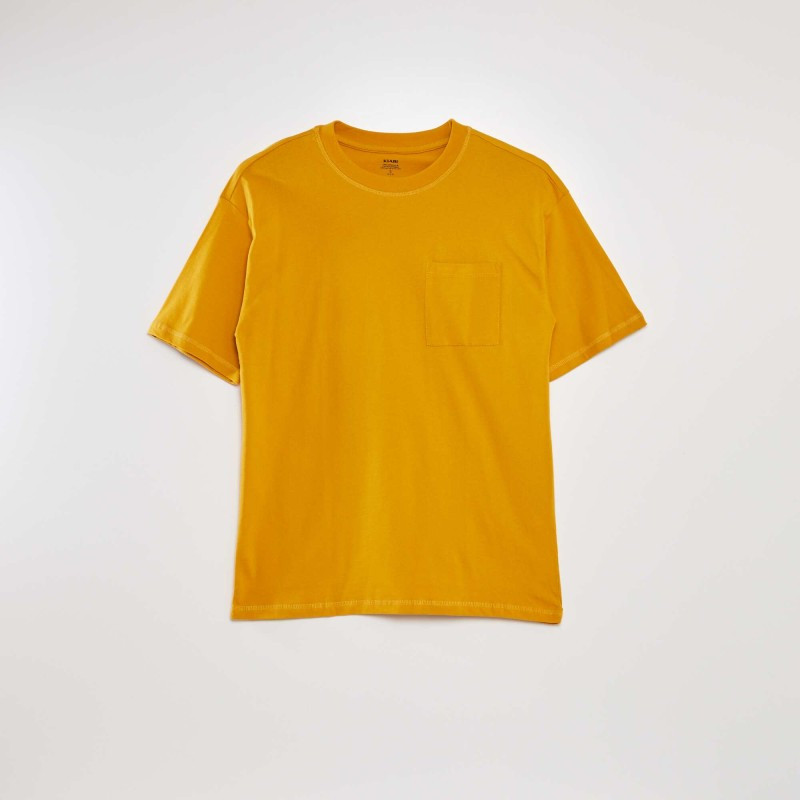 Tee-shirt uni coupe large - Jaune