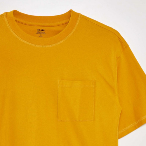 Tee-shirt uni coupe large - Jaune