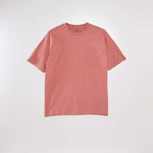 Tee-shirt uni coupe large - Rose