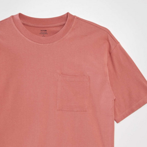 Tee-shirt uni coupe large - Rose