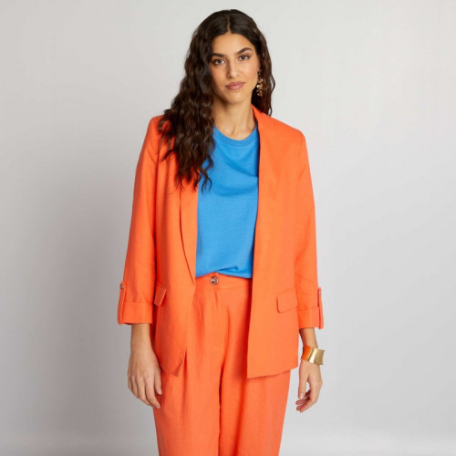 Veste tailleur mi-longue - Orange