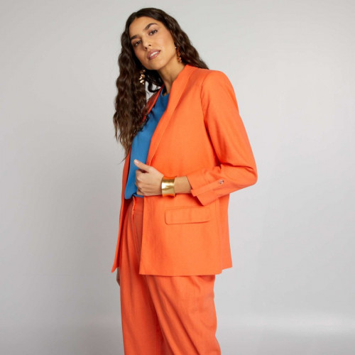 Veste tailleur mi-longue - Orange