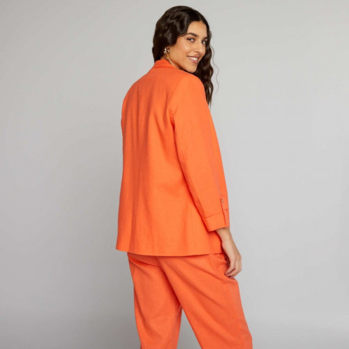 Veste tailleur mi-longue - Orange