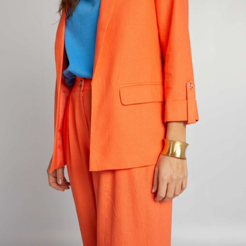 Veste tailleur mi-longue - Orange