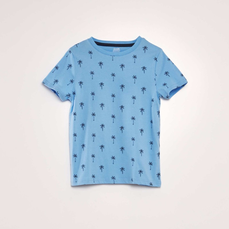 T-shirt imprimé - Bleu palm