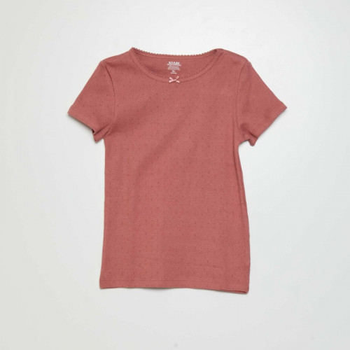 Lot de 3 t-shirts en maille pointelle - Rose