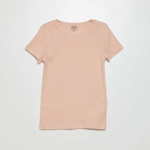 Lot de 3 t-shirts en maille pointelle - Rose