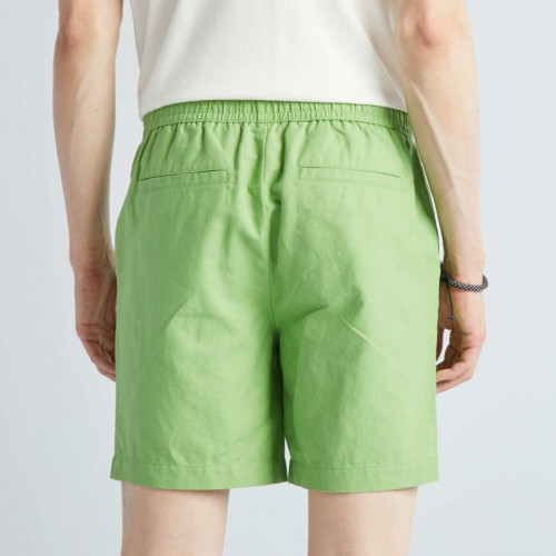 Bermuda chino en coton et en lin - Vert