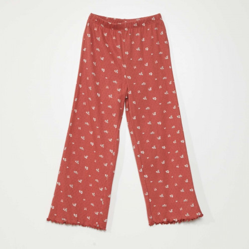 Pyjama long en maille pointelle - 2 pièces - Rouge