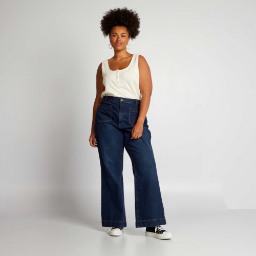 Jean flare à taille haute - Rince