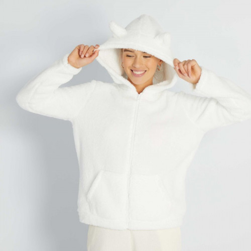 Sweat en polaire - Blanc