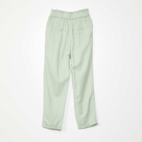 Pantalon paper bag fluide - Vert