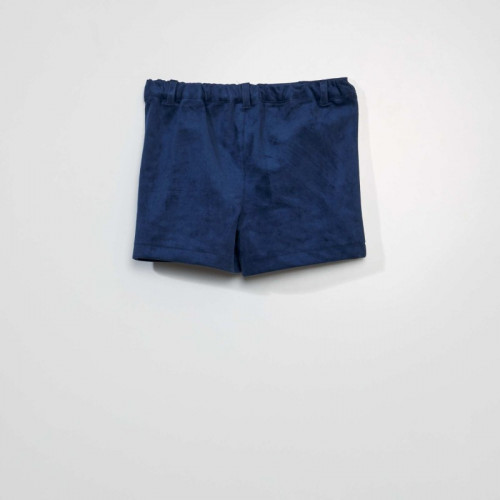 Short en daim - Bleu