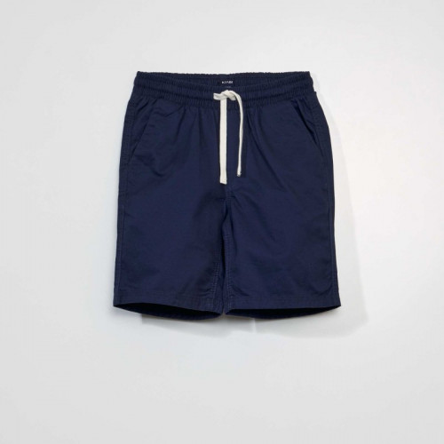 Short en twill à carreaux - Marine