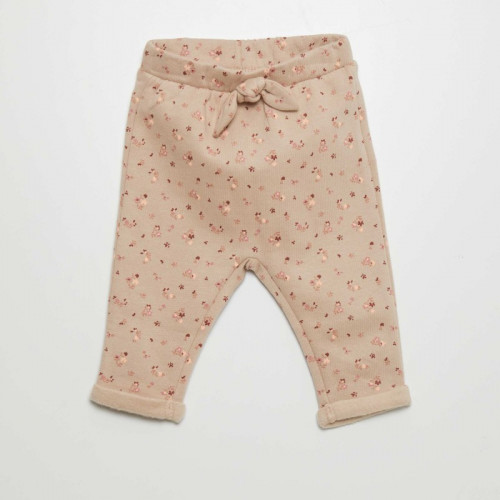 Pantalon sarouel - Beige/fleuri