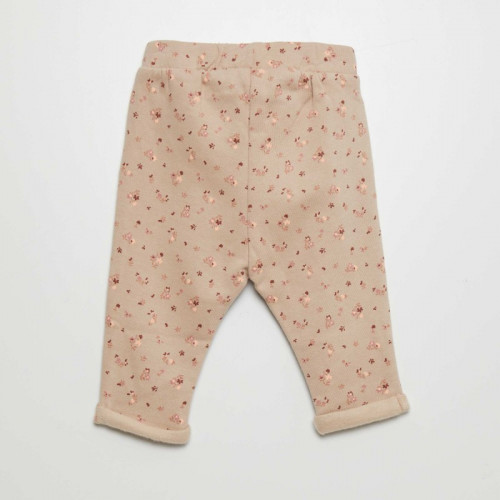 Pantalon sarouel - Beige/fleuri