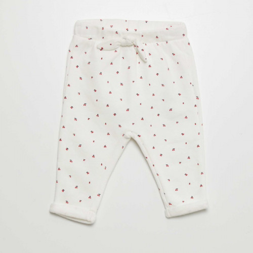 Pantalon sarouel - Blanc/cerise