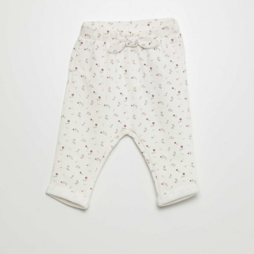 Pantalon sarouel - Blanc/fleuri