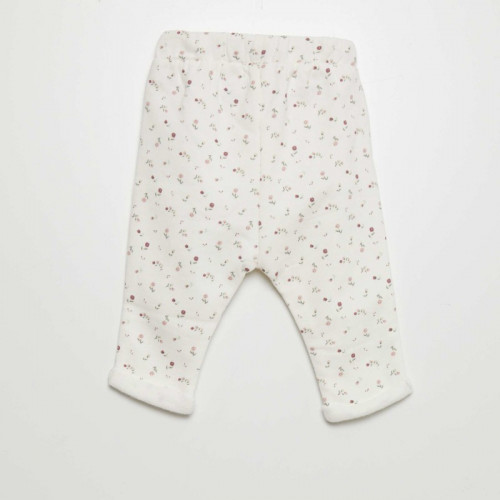 Pantalon sarouel - Blanc/fleuri