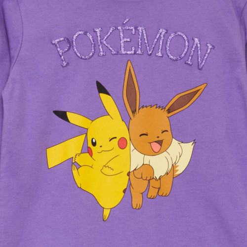 Ensemble pyjama T-shirt + pantalon 'Pokemon' - 2 pièces - Violet