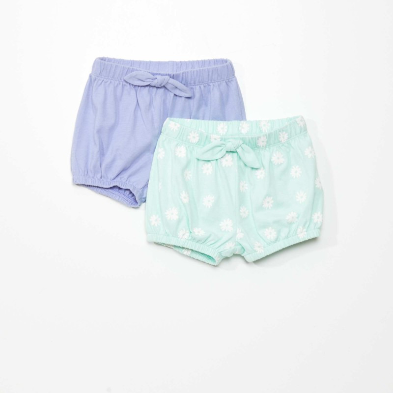 Lot de 2 shorts - Vert/violet