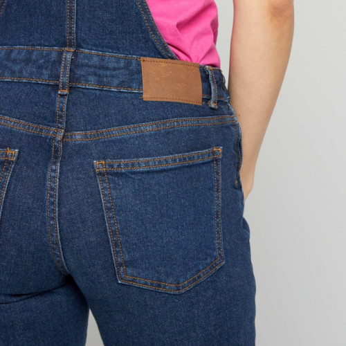 Salopette de grossesse en denim stretch - Bleu