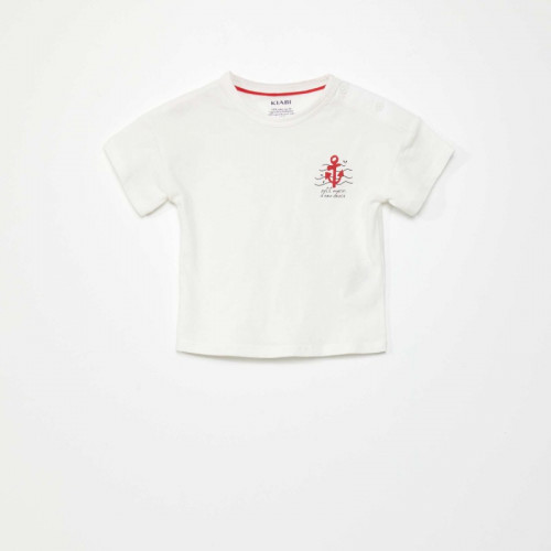 Ensemble t-shirt + short - 2 pièces - Rouge/blanc