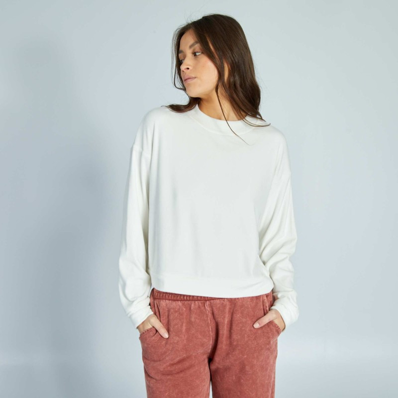 Sweat de nuit en polaire - Blanc