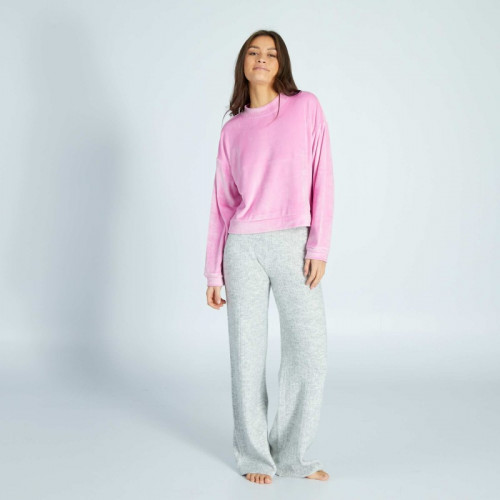 Sweat de nuit en polaire - Rose