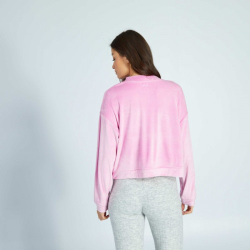 Sweat de nuit en polaire - Rose