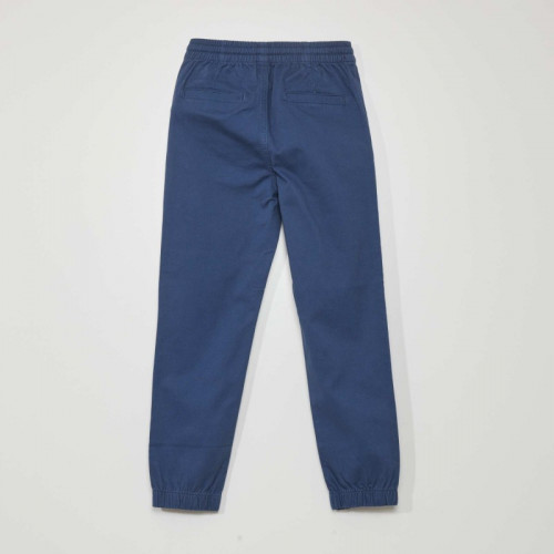 Pantalon jogger avec taille élastiquée - Bleu marine